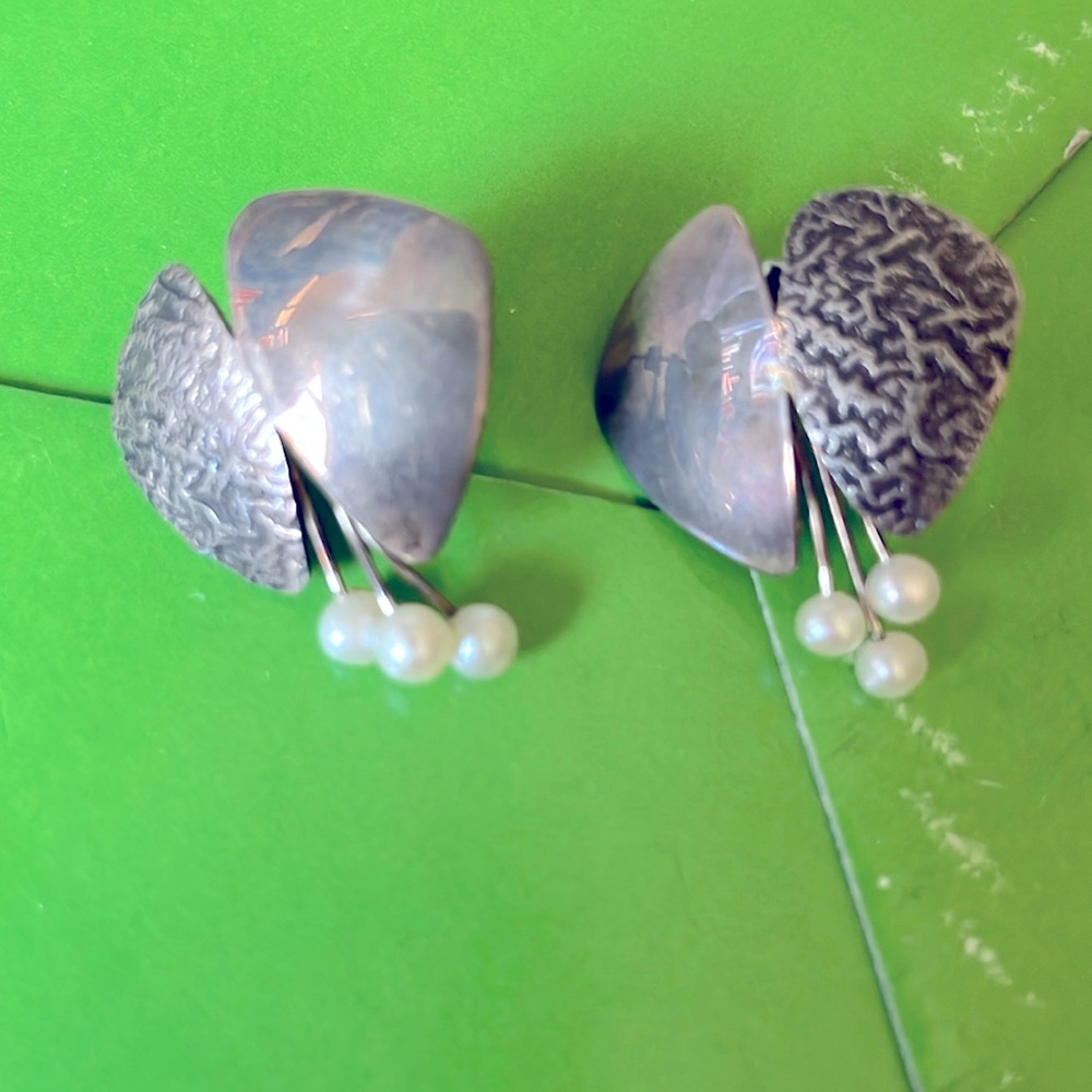 Artisan Designed Silver Earrings - image 1